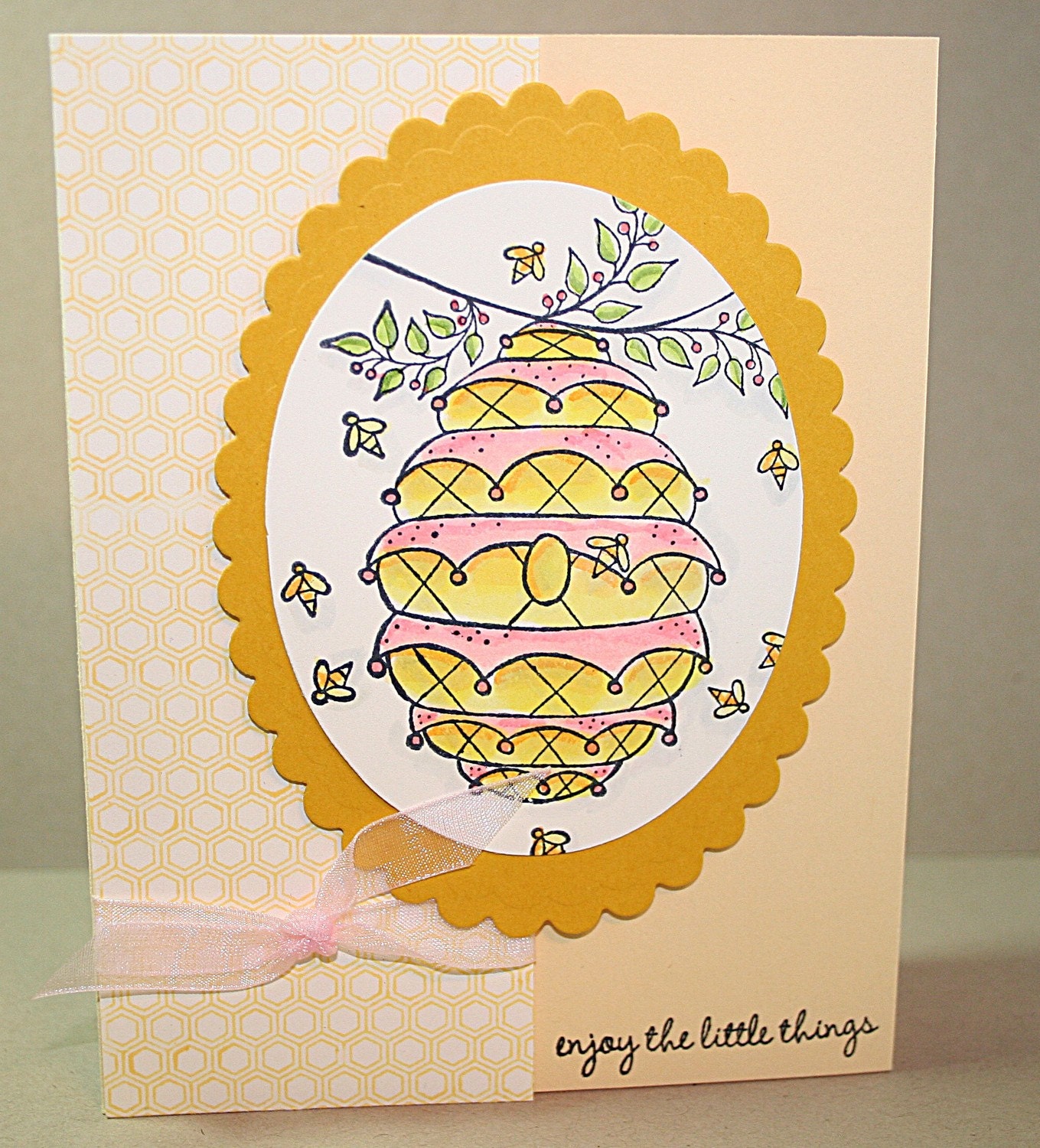 Enjoy The Little Things - Beehive - Greeting Card