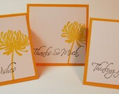 Assorted Mini Note Cards  Yellow Mixed Greeting Card Mini Set of 6 - Best Wishes, Thinking Of You, Thank You