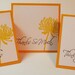 Assorted Mini Note Cards  Yellow Mixed Greeting Card Mini Set of 6 - Best Wishes, Thinking Of You, Thank You