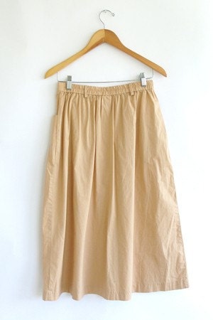 RESERVED Trisha 70s Khaki Skirt S M