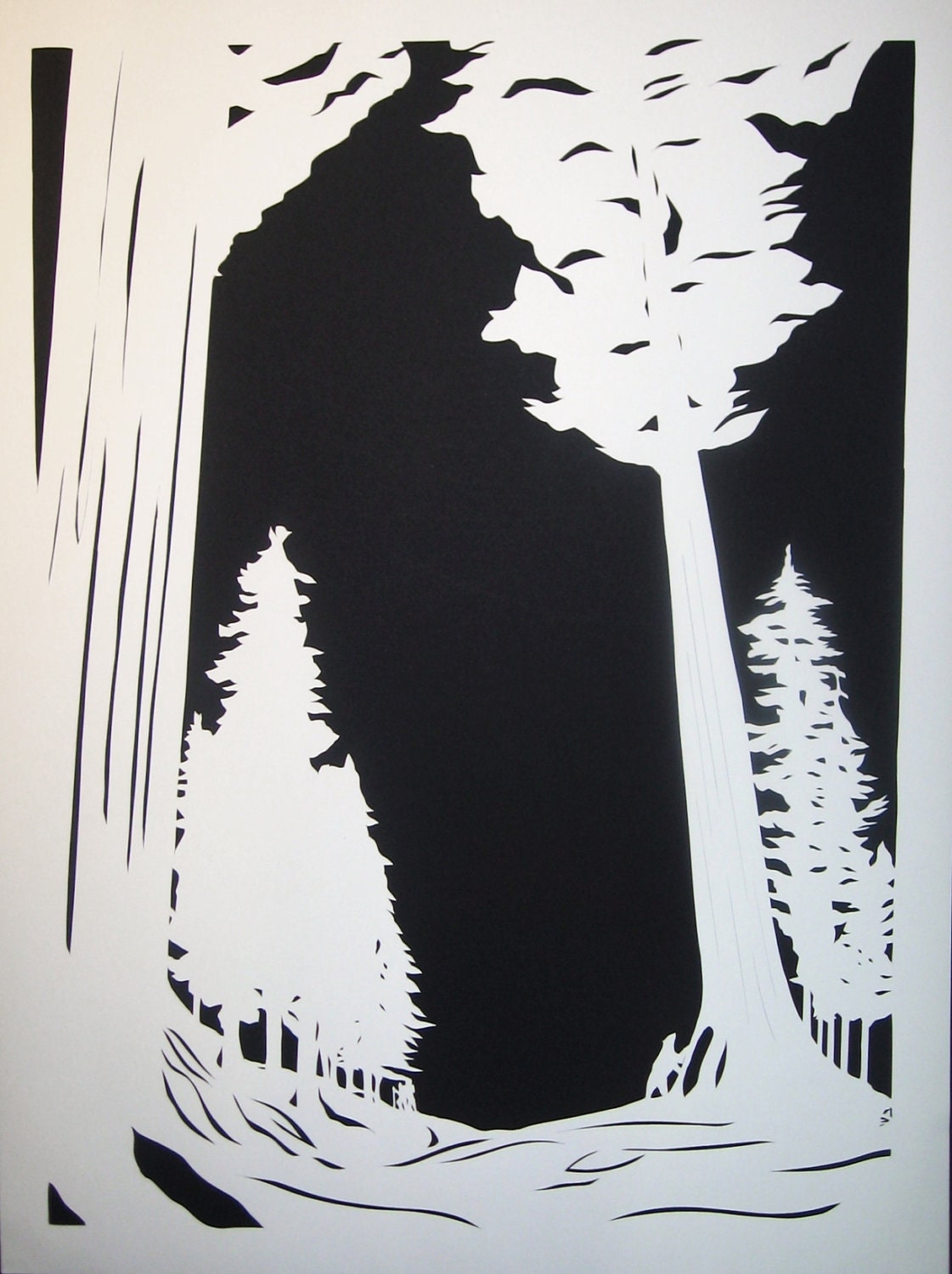 Giant Sequoias Papercut Artwork Ketubah