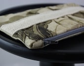 Rouched Burlap Accent Clutch