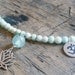 OM Lotus Yoga Necklace / Green Opal