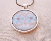 Owl face pendant necklace original artwork