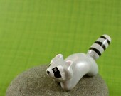 Motion Raccoon - Hand Sculpted Miniature Polymer Clay Animal