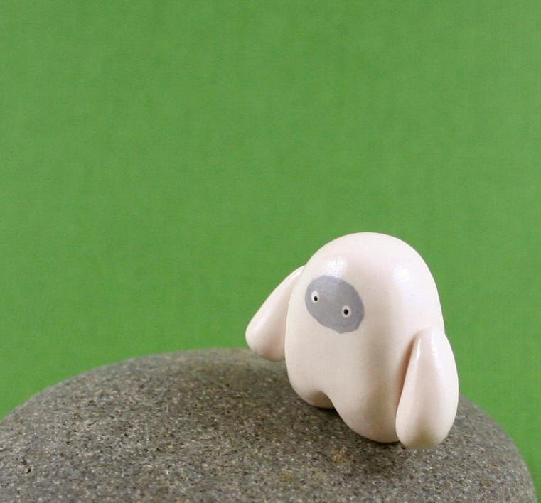 Little Abominable Snowman - Hand Sculpted Miniature Polymer Clay Animal