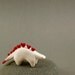Little Stegosaurus Love Sculpture Miniature Polymer Clay Animal