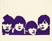 The Beatles Screenprint on Muslin
