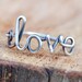 Oxidized. Sterling. Silver. Love. Ring.