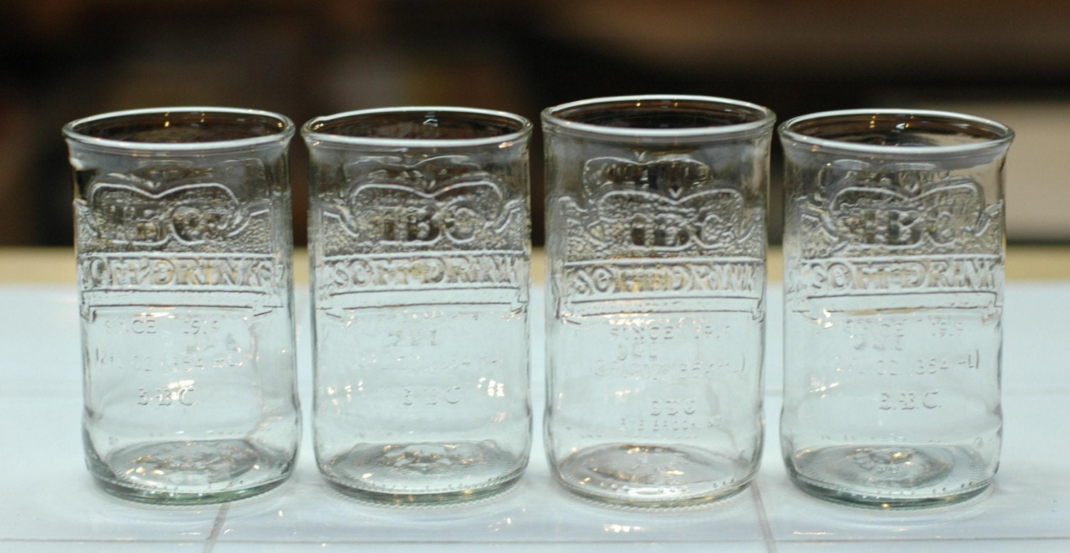 YAVA Glass - Recycled IBC Cream Soda Bottle Glasses (Set of 4)