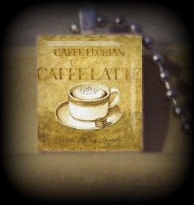 Latte (F 8 7) Vintage Scrabble Tile Pendant ..BUY 3 GET 1 FREE..