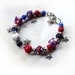 Red, White and Blue Mixed Bracelet