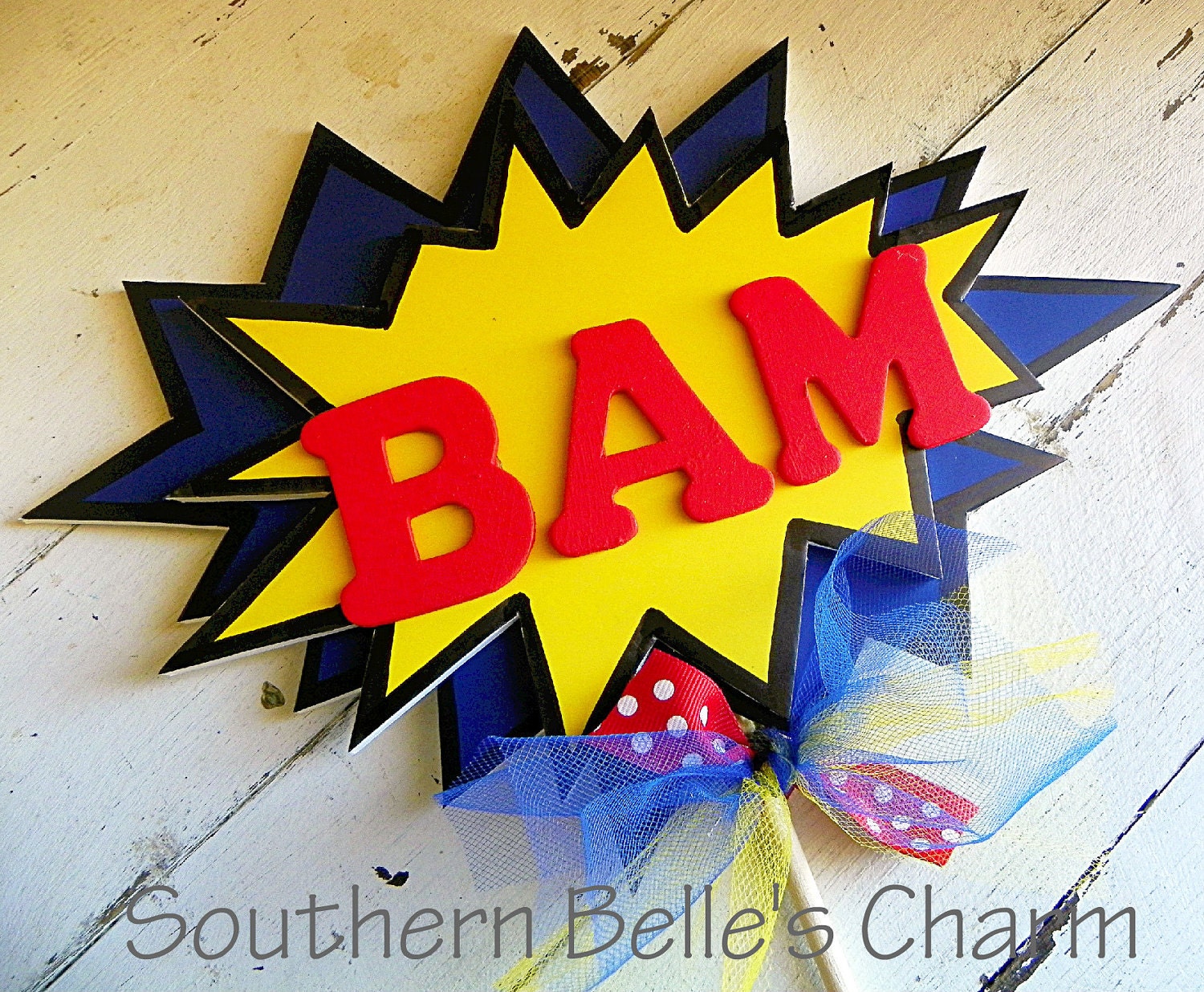 Bang...Ka-Pow...Blam...Set of 1 POW or BAM Table Centerpiece Il_170x135