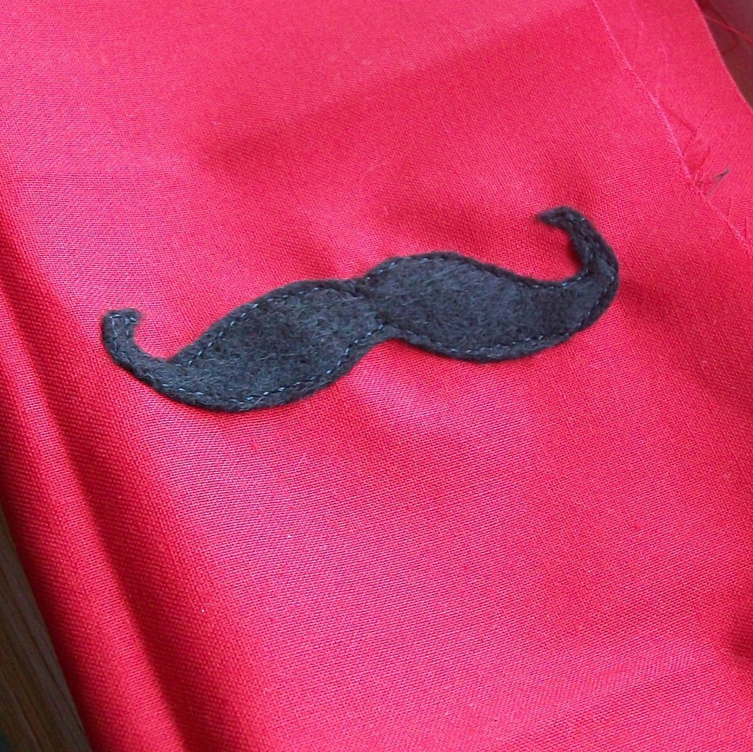Add a felt fuzzy mustache to any tie onesie order for your little man mustache party, birthday party