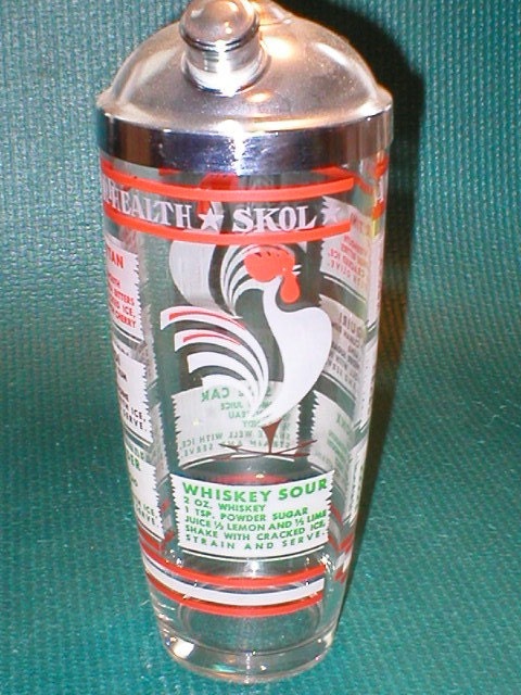 Vintage 50s mid century  Mad men Martini Drink Shaker
