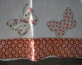 Tea Towel School Days Butterflies kitchen Dish Towel Tea Towel sunflowers retro red summer prints