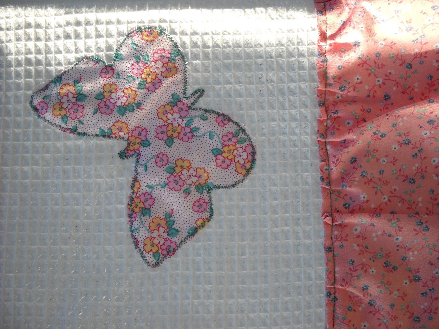 Kitchen Dish Towel Applique Butterfly Dish Towels Tea Towel Home Decor Fingertip towel kitchen hand towesl pink sage green