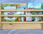 Book Bins Hanging Storage for Books Wall Shelf Solid Wood Wooden Bookshelf Natural Children's Nursery