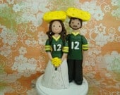 Green Bay Packers Fans Customized Wedding Cake Topper