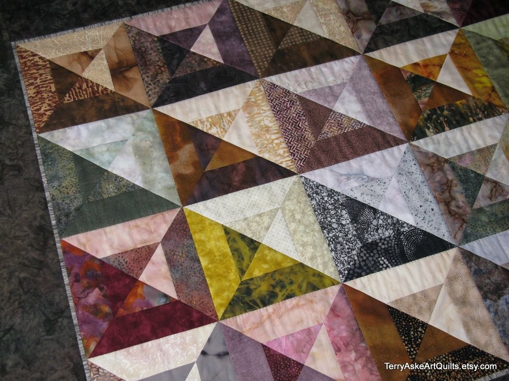 Art Quilt Wall Hanging - "Marble Tiles"