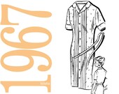 60s Shirtdress Vintage Pattern - B39 - PattORama 8107 - Factory Folds