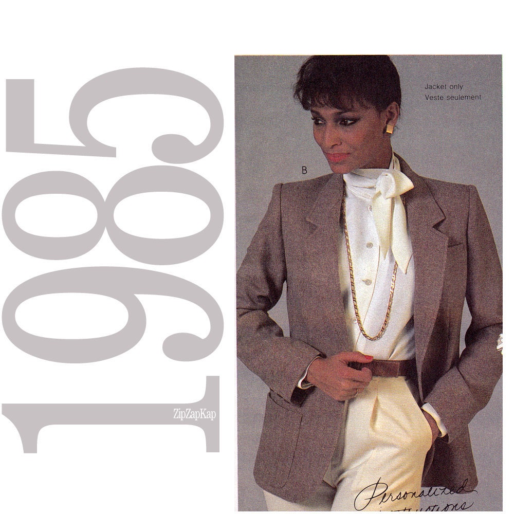 80s Palmer Pletsch Jacket Vintage Pattern - B34 - McCalls 2112 - Uncut, Factory Folds