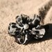 Black Spots Chiffon Flower Hair Clip