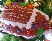 Gingerbread House Felt Christmas Ornament