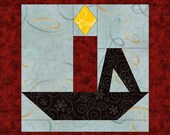 Holiday Candle Mats-Paper Piece Patterns by MadCreekDesign-PDF