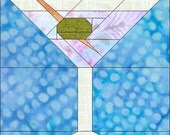 Martini With Olive-Paper Pieced Pattern-PDF-MadCreekDesigns