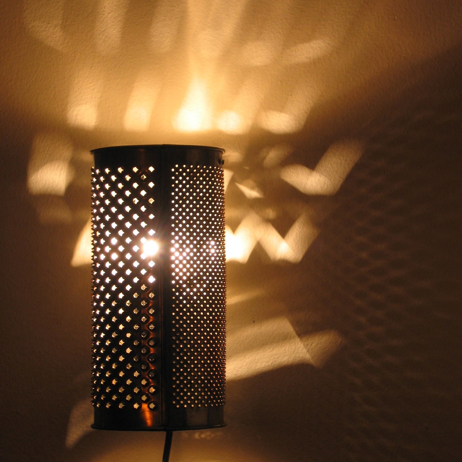 Ambi the Hedgehog grater sconce or table lamp