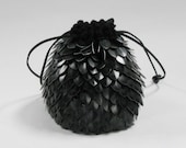 Scalemail Dice Bag of Holding in Knitted Dragonhide Armor Darkest Knight