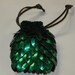 Scalemail Dice Bag Dragonhide Knitted Armor  Elven Ranger small size