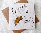 happy BEE day (mini eco friendly card printed on banana paper)