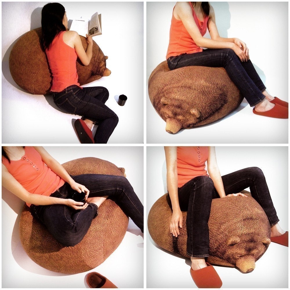 Big Sleeping Grizzly Bear Bean Bag - AIRMAIL - AFTER Christmas arrival item