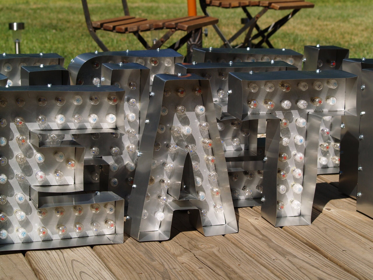 Movie THEATER Marquee Letter Light Channel Any Letter Metal Vintage Sign Industrial