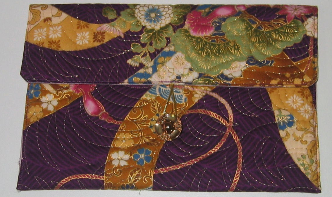 Clutch - Asian purple and gold