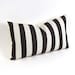 Canopy Stripe Chocolate Brown Pillow Cover 12" x 20"