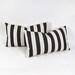 Canopy Stripe Chocolate Brown Pillow Cover 12" x 20"