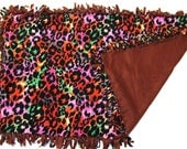 Blanket-Kids rainbow leopard print blanket