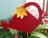 Garden Art - Handmade Recycled Metal Water Can  Stake