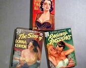 Lot of 3 Vintage Sleazy Smutty 1950 Pin-Up PULP NOVELS