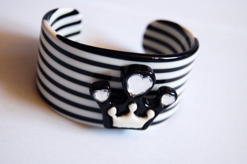 Black and White Crown Cuff