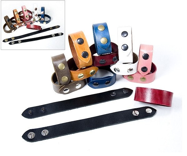 Leather Bracelet Cuff Blanks (6, quantity discount) Firm High-Quality Leather in .5, .74 & 1" widths