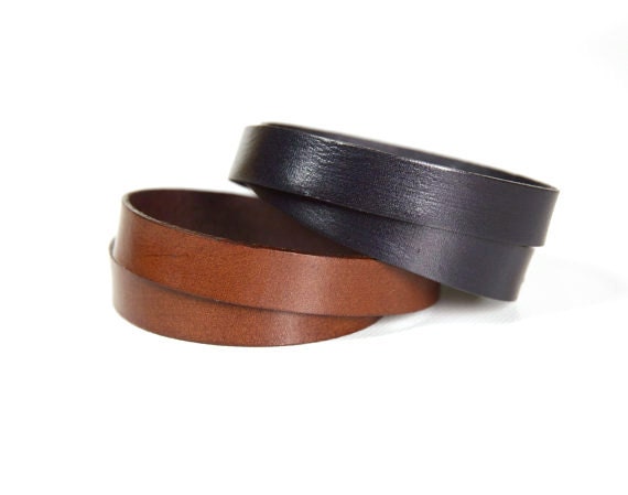 Leather Wrap Around Bracelet Double Wrap Cuff Bracelet Hand Dyed Firm Veg-Tanned Tooling Belt Leather
