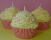 Cupcake Candle, Pink Lemonade Scented, Soy Wax - Pookaberrys