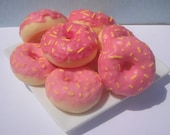4 Donut Candle Tart Melts Pink Lemonade Scented Soy Wax