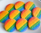 Rainbow Decorated Cookie Favors - 1 Dozen