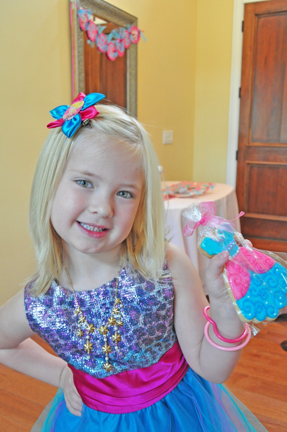 Sparkle Party Dress Cookies - Princess Dress Cookies - 4.00 EACH Il_570xn
