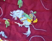 Very Rare Cowboy theme Maroon Scarf